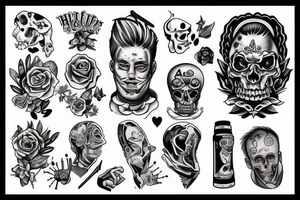 rip alcoholism tattoo idea