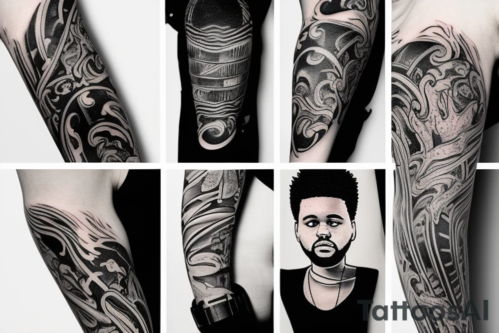 a tattoo based on The Weeknd’s song “after hours” tattoo idea