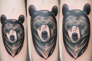 Bear in nature tattoo idea