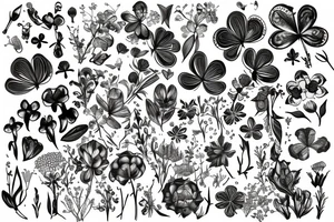 clover and willow botanicals tattoo idea