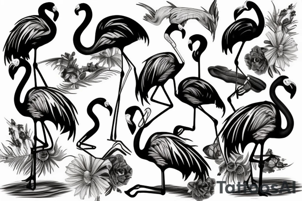 flamingo tattoo idea