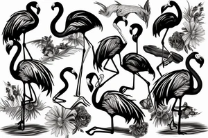 flamingo tattoo idea