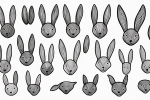 Bunny’s ears in a minimalistic style tattoo idea