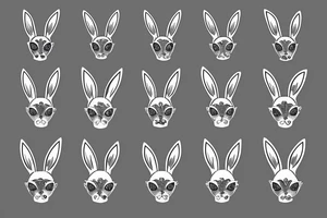 Bunny’s ears in a minimalistic style tattoo idea