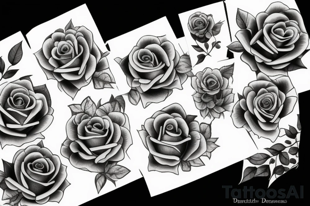 The word Family wrapped in roses tattoo idea