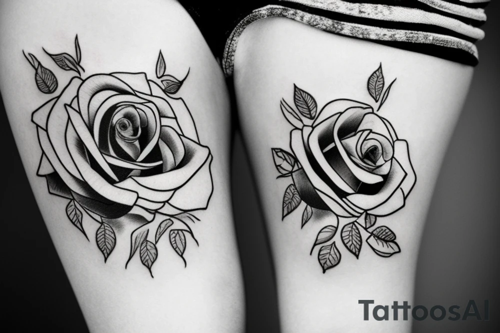The word Family wrapped in roses tattoo idea