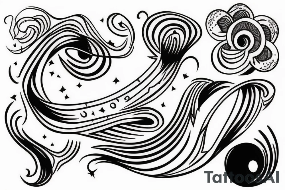 Modify a sunset tattoo with a curve and three lines to an ankle long tatoo tattoo idea