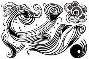 Modify a sunset tattoo with a curve and three lines to an ankle long tatoo tattoo idea