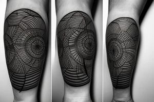 a sunset tattoo with a curve and three lines to an ankle tattoo tattoo idea