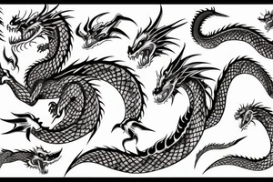 Dragon with blood tattoo idea