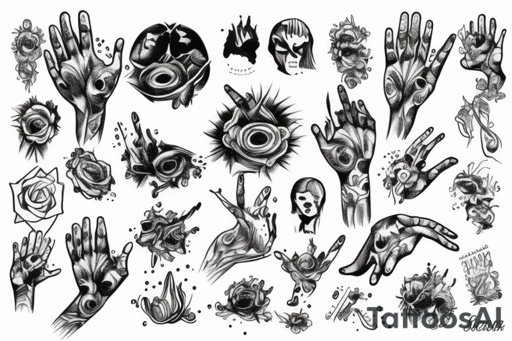 Hand burn tattoo idea