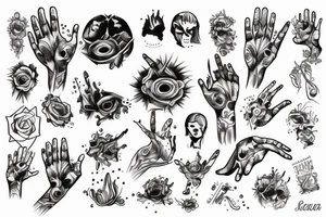 Hand burn tattoo idea