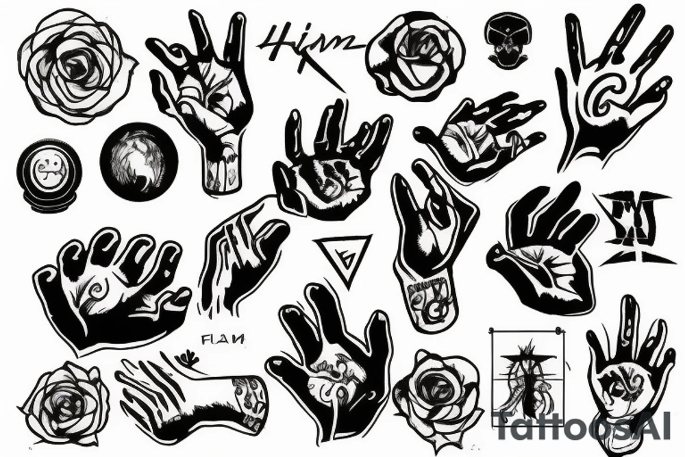 Hand burn tattoo idea