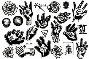 Hand burn tattoo idea