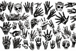Hide the burn from the hand tattoo idea