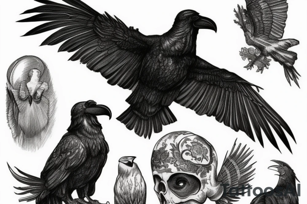 Gustave Dore the raven tattoo idea