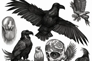 Gustave Dore the raven tattoo idea