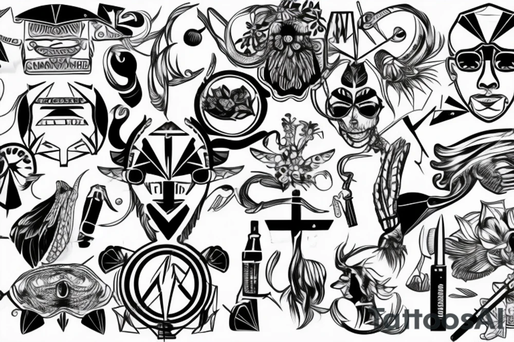 Medecine logo with head tattoo idea