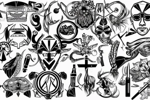 Medecine logo with head tattoo idea