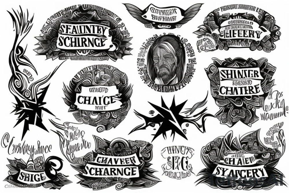 a graphic depiction of the serenity prayer tattoo idea