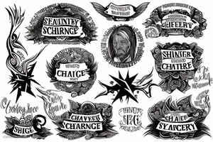 a graphic depiction of the serenity prayer tattoo idea