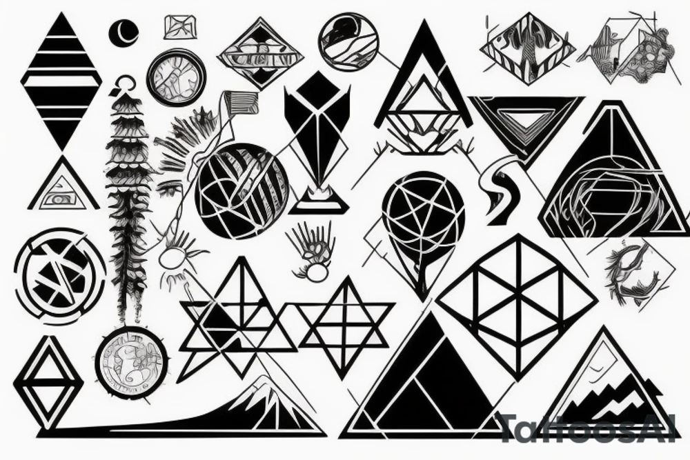 traveling, earth, countries, vertical tattoo idea