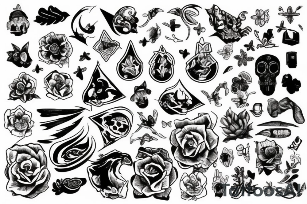 Скелет щуки tattoo idea