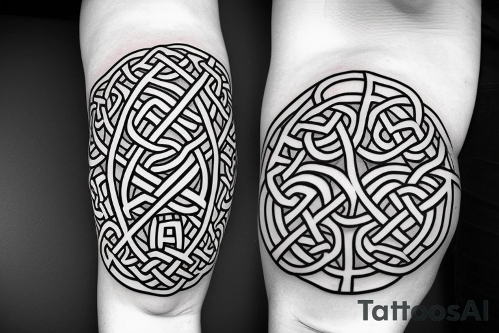 Celtic knotwork spiderweb tattoo idea