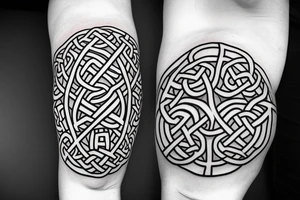 Celtic knotwork spiderweb tattoo idea
