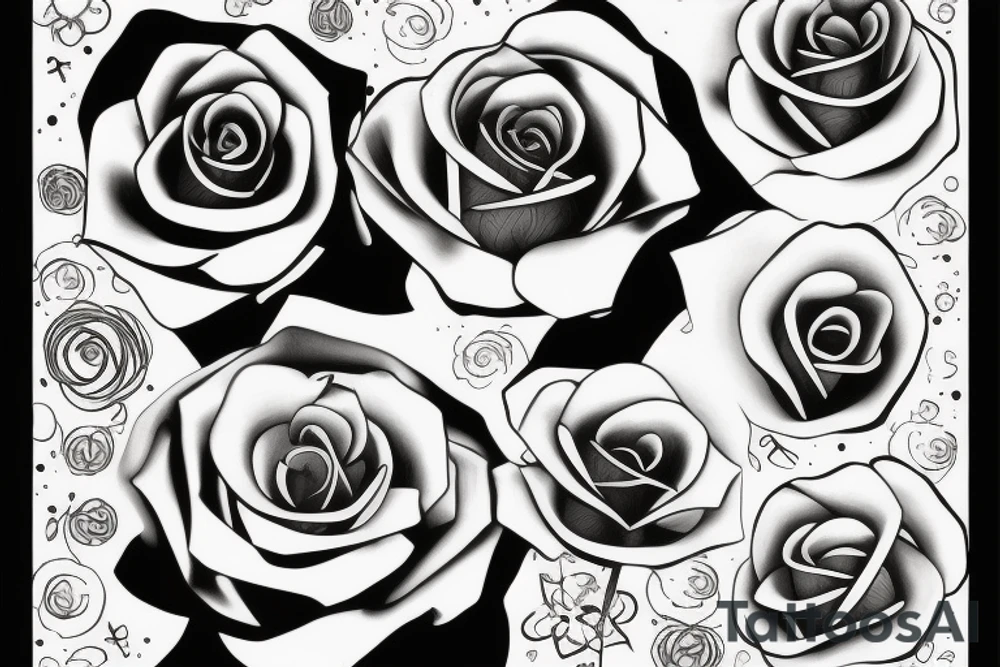 una rosa y una cruz tattoo idea