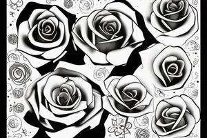 una rosa y una cruz tattoo idea