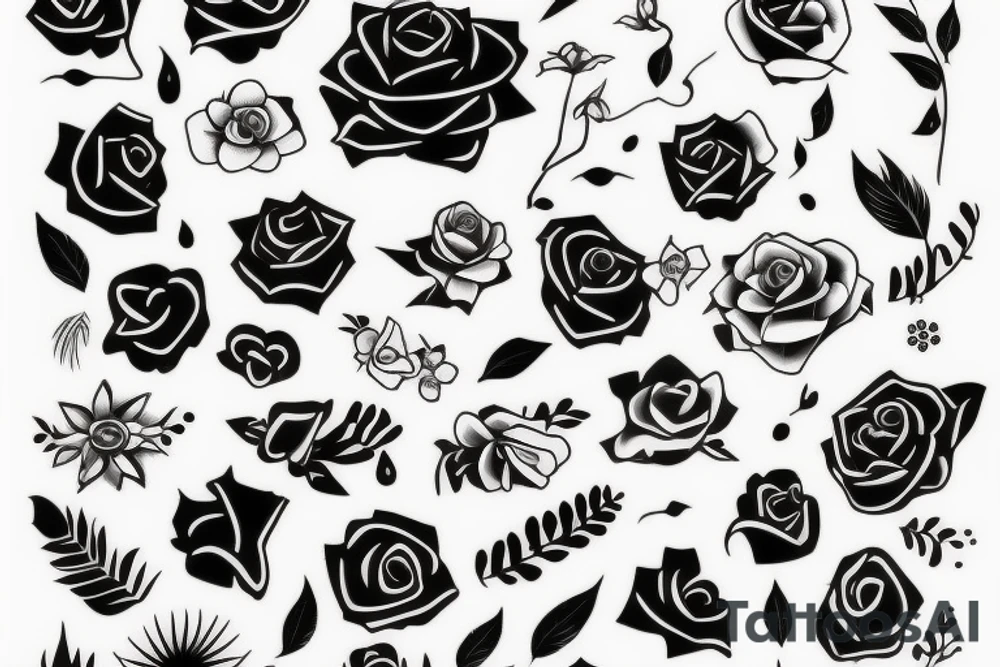 una rosa y una cruz tattoo idea