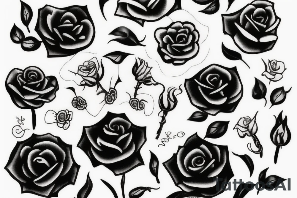 una rosa y una cruz tattoo idea