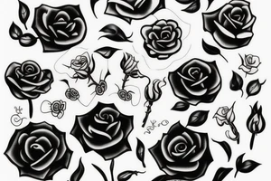 una rosa y una cruz tattoo idea