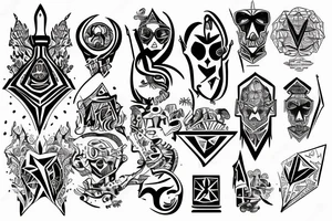 A illuminati with a joint and money and power tattoo idea