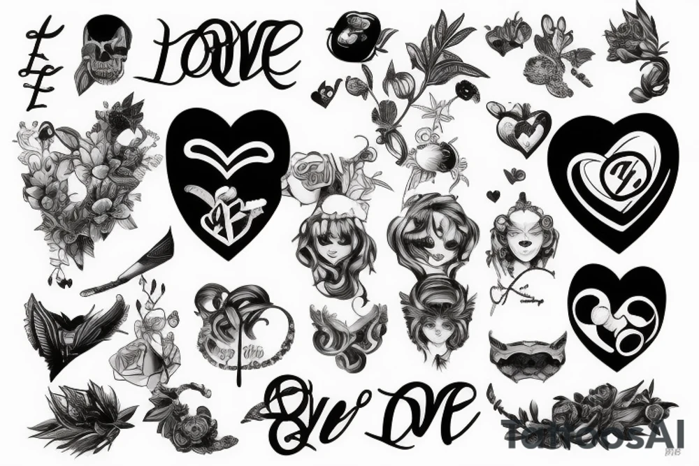 "LOVE H3R" tattoo idea