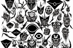 Money power darkness red eyes shadow drugs 666 illuminati tattoo idea