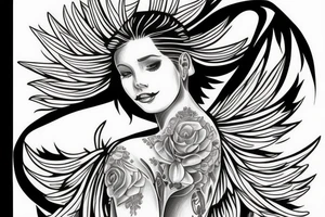 Female Angel tattoo idea