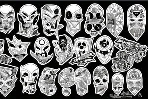 Money power darkness shadow drugs 666 illuminati thug life tattoo idea