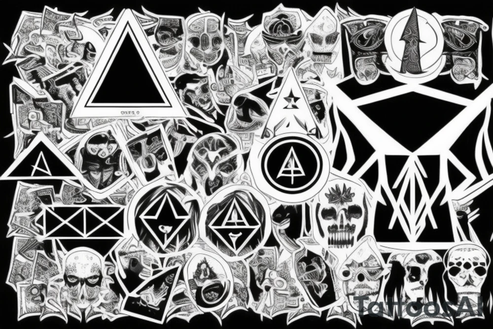 Money power darkness shadow drugs 666 illuminati thug life tattoo idea