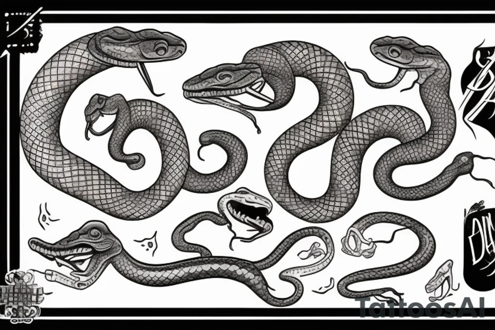 A snake that devours itself tattoo idea
