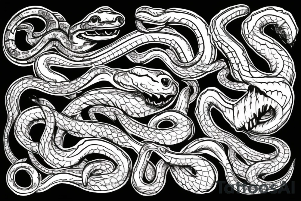 A snake that devours itself tattoo idea