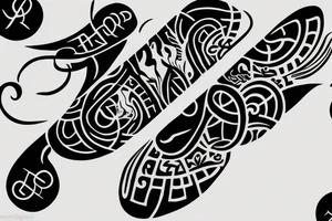 A sigil to represent a Serbian and African family whose family name is Greenjoy. The family is full of positivity, health, wealth and abundance. tattoo idea