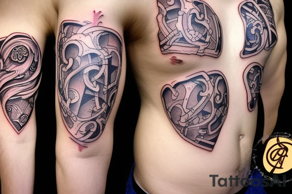 pecks, letter H, son, heart tattoo idea