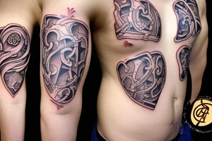 pecks, letter H, son, heart tattoo idea
