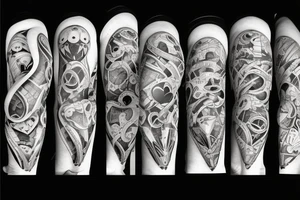 pecks, H, son, heart, date, love, torn skin tattoo idea