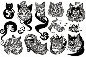 sun kitty tattoo idea