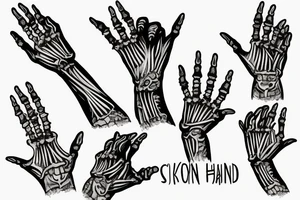 skeleton hand pointing up tattoo idea