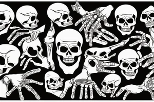 skeleton hand pointing up tattoo idea