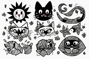 sunshine kitty tattoo idea